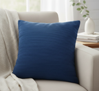 Decorative Pillow with Horizontal Ribbed Texture