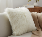 Decorative Pillow with Faux Fur Texture