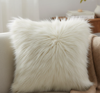 Decorative Pillow with Faux Fur Texture