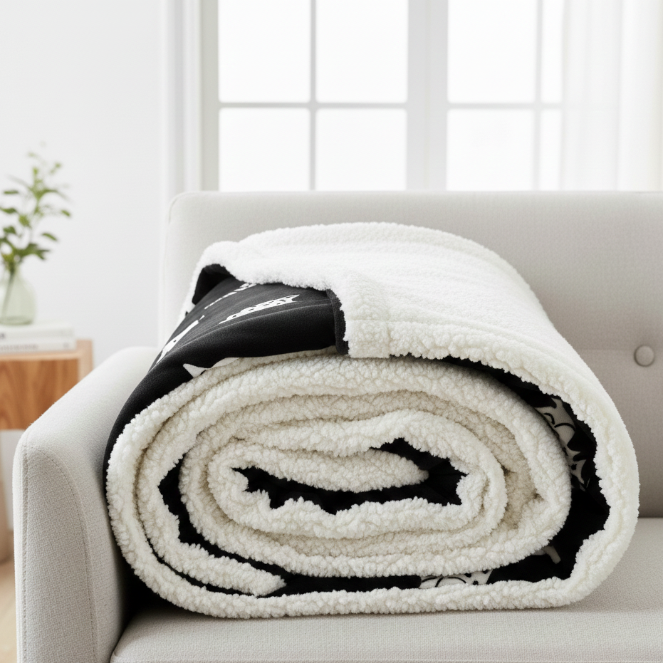 Sherpa Fleece Blanket – Soft Microfiber for Beds and Couches