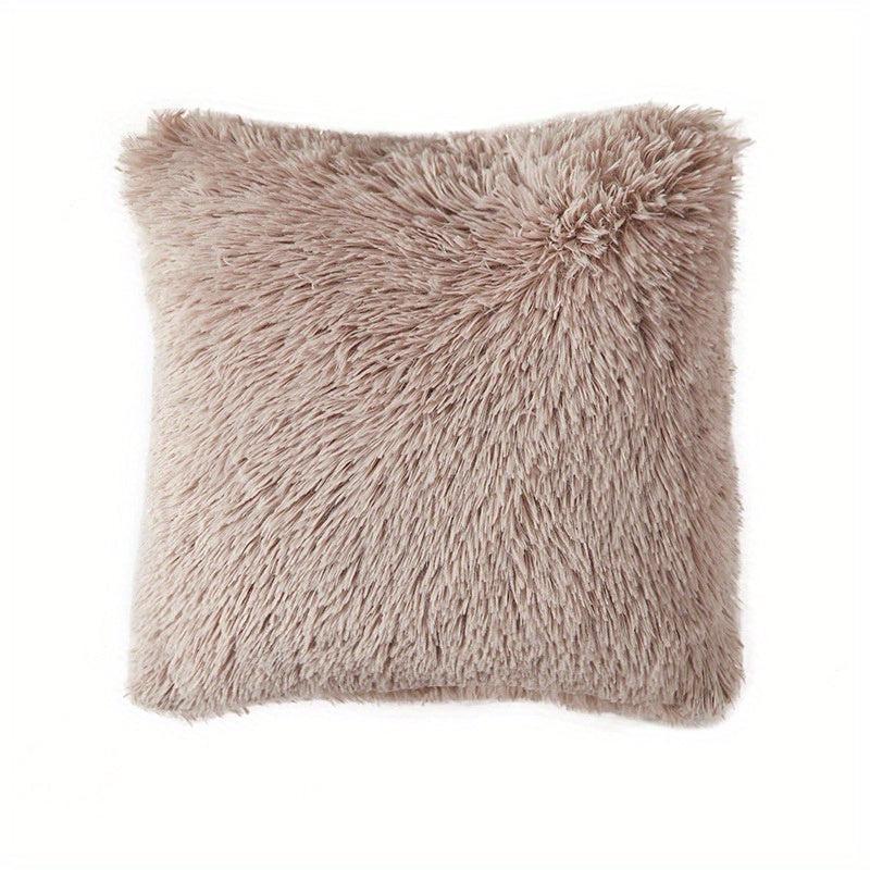 Decorative Pillow with Faux Fur Texture