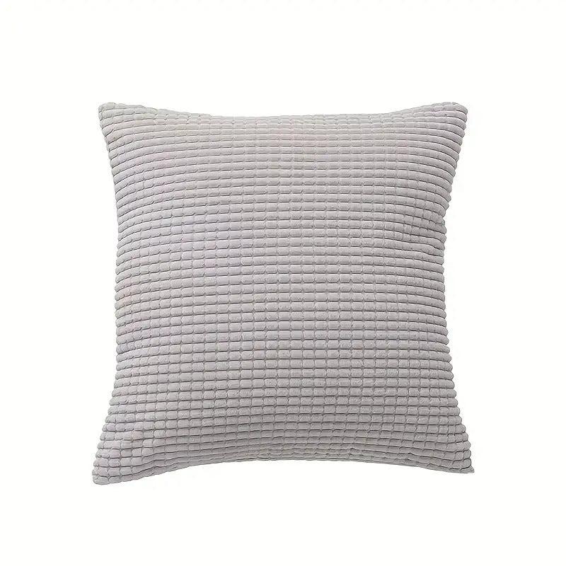 Decorative Pillow with Grid-Style Block Texture