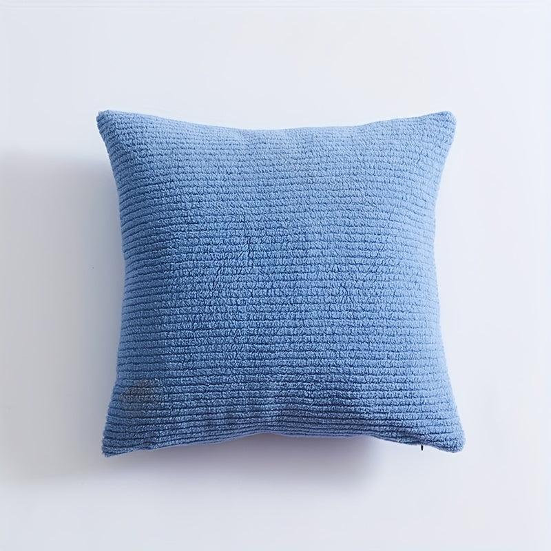 Decorative Pillow with Horizontal Ribbed Texture