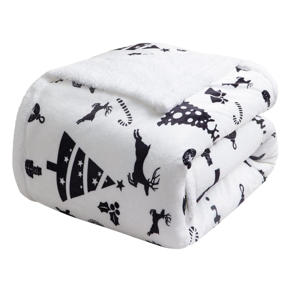 Sherpa Fleece Blanket – Soft Microfiber for Beds and Couches